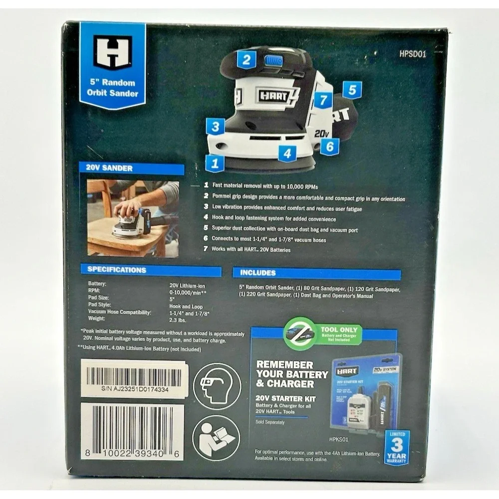 Hart HPSD01 20V 5